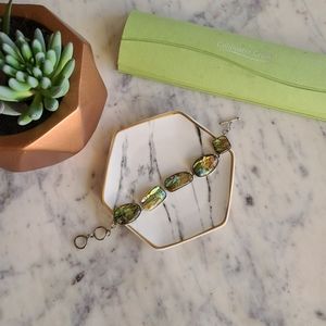 Coldwater Creek Green and Gold Bracelet